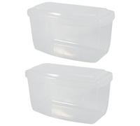 Juinrinet Boîte de Masque de plongée 2-Pack Étui Clair en PP, Rangement sûr | Plastique clair en PP permet de voir le masque sans l'ouvrir; étui robuste, 18x10 cm, rangement pratique. Rangement .