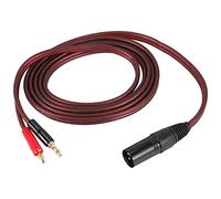 Juinrinet Câble Haut-Parleur XLR vers Banane sans Oxygène Fiche Or 2 m Pro | Longueur 2 m pour une transmission longue distance avec faible perte et réduction /RFI, idéal scène live et DJ