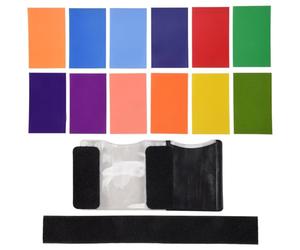 Juinrinet Cartes de filtres Couleur pour Flash - 12 gels | Par portraits studio et ext, ce pack 12 gels offre ambiances chaudes ou froides sans retouches, sur speedlite