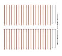 Juinrinet Clous en cuivre Dimensions précises 0,14 x 3,5 pouces + forets | Dimensions exactes: clous 0,14 x 3,5 pouces et forets 0,14 x 2,64 pouces.