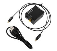 Juinrinet Convertisseur Numérique vers Analogique Toslink Coaxial 5V1A | Boîtier en alliage d'aluminium à dissipation thermique , design compact et installation facile dans lieux restreints.