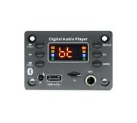 Juinrinet Décodeur MP3 Voiture Carte Bluetooth 5.0 FM USB TF 12 V Écran LCD | Double decodeur MP3/WMA/WAV/FLAC/APE, Bluetooth 5.0, mémoire hors tension, écran couleur, enregistrement et LINE IN