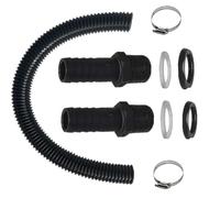 Juinrinet Kit de Connexion Baril de Pluie Installation Facile Sans Fuite | Installation : percez le seau, le tuyau et serrez, joints et colliers fournis pour éviter les fuites