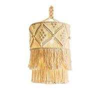 Juinrinet Lampe Suspendue macramé décoration Murale bohème Coton Naturel | À monter soi-même, cet abat-jour macramé offre un éclairage personnalisé et chaleureux, prêt à créer votre ambiance.