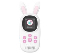 Juinrinet Lecteur MP3 Enfants 32 Go Lapin Bluetooth Haut-Parleur Rose Clair | Contenu 1 lecteur MP3, 32 Go mémoire pour musique et histoires, Bluetooth pratique, design lapin rose et blanc mignon