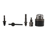 Juinrinet Mandrin de perçage 3-16 mm - Kit universel avec SDS-Plus et clé | Kit incluant un mandrin 3-16 mm, clé, SDS-Plus shank, douille 1/4 et adaptateur carré 1/2 pouce; prêt sur 1/2-20UNF.