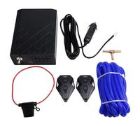 Juinrinet Système de Contrôle des Soupapes d'Échappement Robuste Bouton ABS | 1 pompe noire, 2 télécommandes et câble de 3,6 m; ABS haute qualité; installation facile.