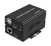 JUIR-150M Hdmi Kvm Extender Over Cat5E Cat6 1080P Hdmi Usb Kvm 150M Extender Transmit With Loop Out Support Usb Keyboard Mouse Extension