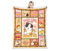 Juirnost Couverture Polaire pour Filles, Motif Just A Girl Who Loves - Couverture en Polaire Super Douce, Chaude et Confortable - Cadeau pour canapé - 127 x 152,4 cm