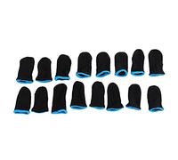 JUJIAN Manches de Doigt en Fibre de une 18 Broches pour les Jeux Mobiles PUBG Manches de Doigt D'éCran de Presse (16 PièCes SéRies)