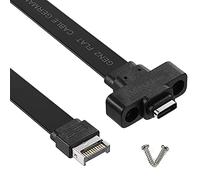 JUJNE Câble D'Extension USB 3.1 du Panneau Avant de Type E vers Type C, Câble Adaptateur Interne Gen 2 (10 Gbit/S), avec 2 Vis (50 Cm)