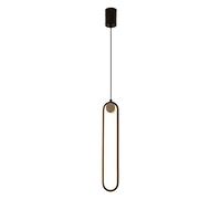 JUJNE Lampe à Suspension Moderne LED Suspension Linéaire Lustre Réglable Noir Lustre 1 Anneau Suspension pour Salle à Manger Salon Cuisine, Lumière Blanche
