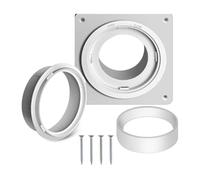 JUJNE Plaque murale de ventilation pour sèche-linge avec (4,8 pieds), kit de raccord de purge Twist-Lock, bride de raccordement de canal de 4 sèche-linge A