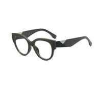 JUJNTNT Brillengestell für Damen in verschiedenen Farben, UV400 (Khaki)