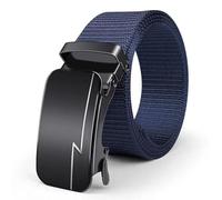 JUJNTNT Ceintures en nylon respirantes pour hommes, style cowboy, tactique et militaire (150 cm, bleu)