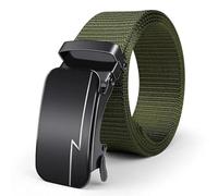 JUJNTNT Ceintures en nylon respirantes pour hommes, style cowboy, tactique, militaire, pour l'extérieur (160 cm, vert)