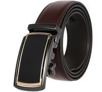 JUJNTNT Ceintures pour hommes, mode, alliage, boucle automatique, cuir véritable, style décontracté, luxe, 3,5 cm (115 cm/03)