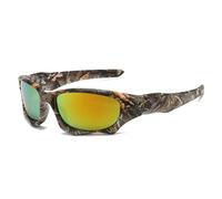 JUJNTNT Lunettes de soleil homme style steampunk futuriste, pour sports de plein air, cyclisme et conduite (rouge camouflage)