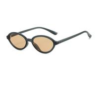 JUJNTNT Lunettes de soleil œil de chat pour femme, style rétro, protection UV en polycarbonate (gris-marron clair)
