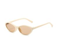JUJNTNT Retro-Cat-Eye-Sonnenbrille für Damen, UV400 (Beige-Champagner)