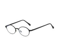 JUJNTNT Retro Kleine ovale Metall-Sonnenbrille für Damen und Herren, UV400, Retro-Nieten, Punk (schwarz klar)