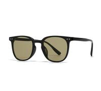 JUJNTNT Sonnenbrille für Damen und Herren, UV400, Retro, Farbverlauf, Nieten (Schwarz-Olivgrün)
