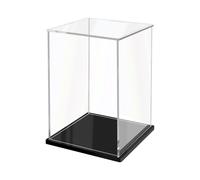 JUJOMAT Vitrine d'exposition en acrylique étanche à la poussière - Transparente - À monter soi-même - Pour figurines d'action, objets de collection, voitures miniatures - 15 x 15 x 25 cm