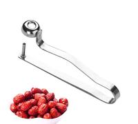 Jujube Corer - Outil à fruits, dénoyauteur, gadget cerise | Extracteur de noyau compact pour canneberges, dattes rouges avec poignée facile pour la préparation quotidienne des fruits (acier inoxydable