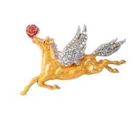 JUJUFREE Broche cheval zodiaque chinois en alliage robuste pour accessoires de mode et occasions spéciales