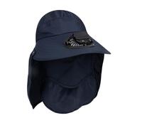 JUJUFREE Chapeau de ventilateur de refroidissement USB à large bord avec couvercle amovible et rabat de cou pour activités de pêche en plein air randonnée