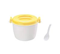 JUJUFREE Cuiseur à riz pour four à micro-ondes, récipient à légumes, boîte à déjeuner isotherme avec cuillère à riz pour le déjeuner et la préparation des repas