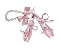 JUJUFREE Élégant ballerine fait main perles perles cordon tour de cou réglable pour smartphone sangle en tissu doux usage quotidien mode