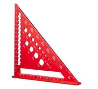 JUJUFREE Équerre de charpentier avec combinaison d'outils 11,4/17,2/30,5 cm, règle triangulaire, équerre réglable, règle d'angle carré pour le travail du bois