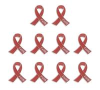 JUJUFREE Lot de 10 broches à breloques en forme de lettre de foi avec ruban pour accessoires de tenue élégants