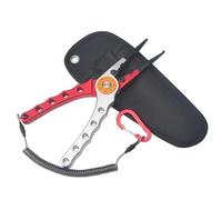 JUJUFREE Pince de pêche multifonction en alliage d'aluminium, adaptée pour les pêcheurs, les campeurs, les lignes de coupe et le retrait des crochets, ouverture de bouteille