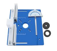 JUJUFREE Plaque d'insertion pour table de toupie en aluminium - Bancs de travail du bois - Plaque de retournement avec guide de jauge à onglet - Clôture en aluminium