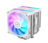 JUJUFREE Réfrigérateur à air double tour ARGB CPU avec 6 conduits de chaleur, double admirateurs et technologie contre le poids pour plusieurs PLA