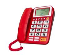 JUJUFREE Téléphone filaire de base pour personnes âgées - Téléphone domestique analogique avec affichage des appels - Petit bureau - Téléphone pour chambre d'amis