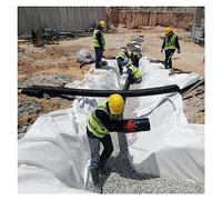 JUJUJ 1 géotextile Non tissé de 140 g for Le Drainage, Le contrôle de l'érosion et la sous-Couche d'allée(White,1.5mx30m/4.9ftx98.4ft)