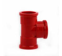 JUJUJ 2 tuyaux PVC Rouges de 50 cm for Irrigation de Jardin, Aquarium et Alimentation en Eau à Faire soi-même- Compatibilité Polyvalente (diamètre extérieur 20-50 mm)(50mmx2pcs PVC Tee)