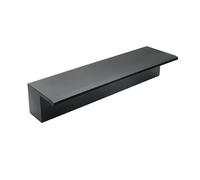 JUJUJ Déversoir Cascade Personnalisable en Acier Inoxydable for bassins extérieurs - Élément Aquatique Aquascape avec Double entrée(Black,152cm)