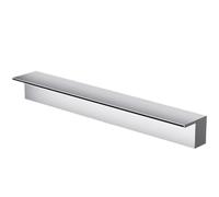 JUJUJ Déversoir de Fontaine Cascade 1 pièce for Jardin, Piscine et terrasse - Dispositif antirouille en Acier Inoxydable 304 avec Tuyau Souple et connecteur(Silver,165cm)