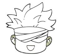 Jujutsu Kaisen Broche en émail - Broche chat anime pour chapeau, Klein, Métal non précieux