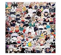 Jujutsu Kaisen Sticker Pack 100pcs, Vinyle Anime Stickers Autocollants pour Bouteilles D'eau Ordinateur Portable Skateboard Notebook, Cadeau pour Adultes Enfants Ados