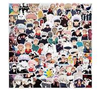 Jujutsu Sticker Pack 100pcs, Vinyle Anime Stickers Autocollants pour Bouteilles D'eau Ordinateur Portable Skateboard Notebook, Cadeau pour Adultes Enfants Ados