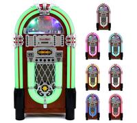 MonsterShop Jukebox rétro années 50 – éclairages LED couleurs changeantes, port USB Bluetoo