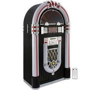 Jukebox Rétro à Poser sur Le Sol MonsterShop Lecteur CD, MP3, Bluetooth, Radio, AUX, Eclairage
