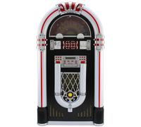 MonsterShop Jukebox rétro à poser sur le sol – Lecteur CD, MP3, Bluetooth, Radio, AUX, éclairage