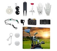Jukeoiu Calendrier de l'Avent | Calendrier de compte à rebours de 12 vacances, balles de golf, tees, marquages accessoires pour père, ami, amateur de sport, grand-père