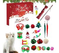 Jukeoiu Calendrier De L'Avent De Jouets Pour Chats | 24 Jours Sur Le Thème De Noël,Jouet Interactif À Mâcher Pour Chats,Pour Famille Amis Hommes Femmes Fils Fille Filles Adolescents Amateurs D'Animaux